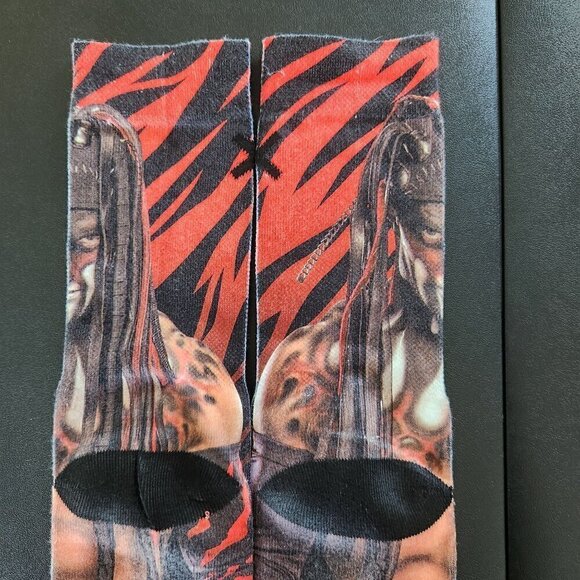 4/$25 WWE Finn Balor Demon Graphic Crew Socks - Picture 3 of 6